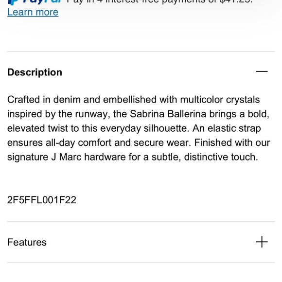 Marc Jacobs The Gem Denim Sabrina Ballerina - Picture 9 of 9